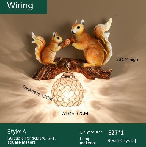 Woodland Charm Squirrel Wall Light — product view 4