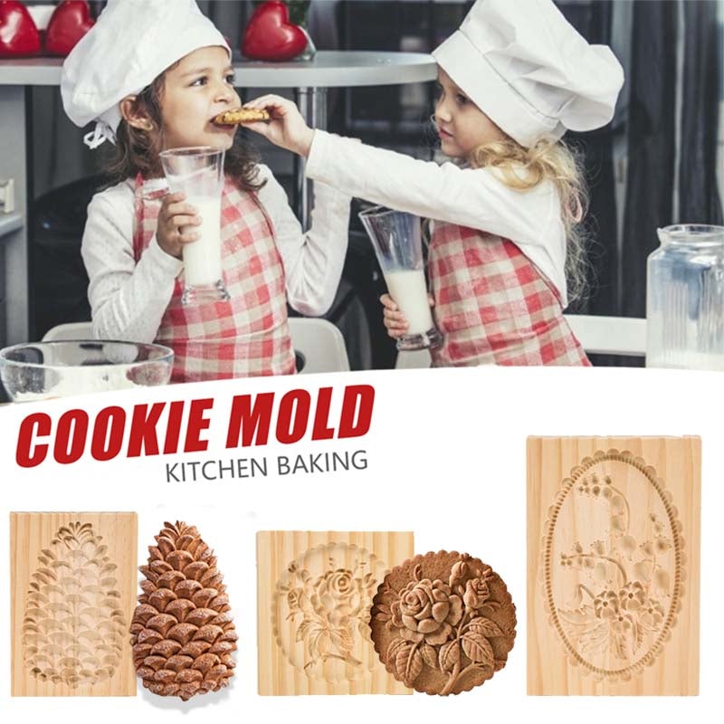 LoungeYard | Woodworks Baking Cookie Mold — product view 2
