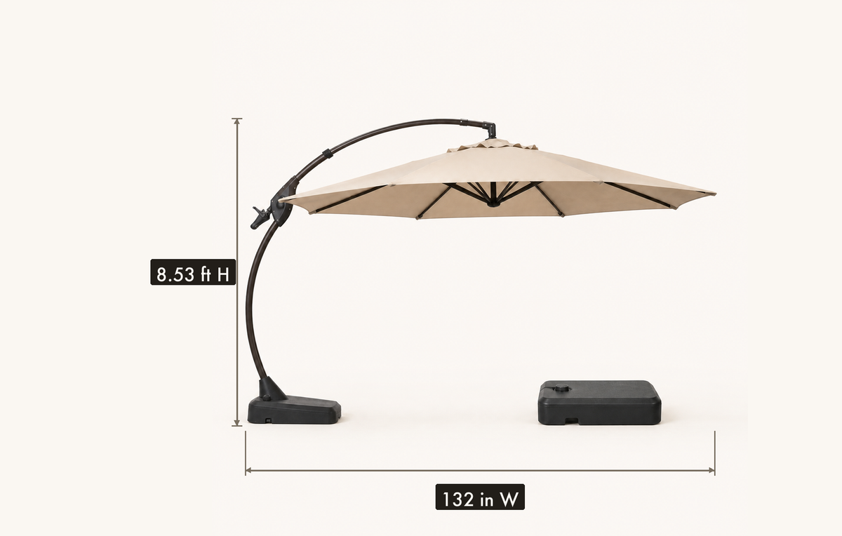 Wulfern Gyali Offset Cantilever Umbrella — product view 6