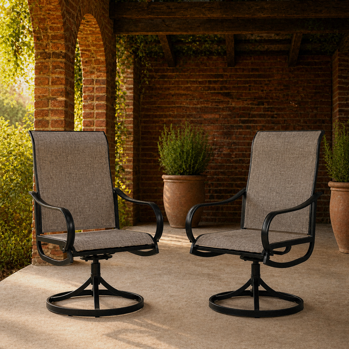 Wulfern Kinaros Swivel Dining Chair Set — product view 7