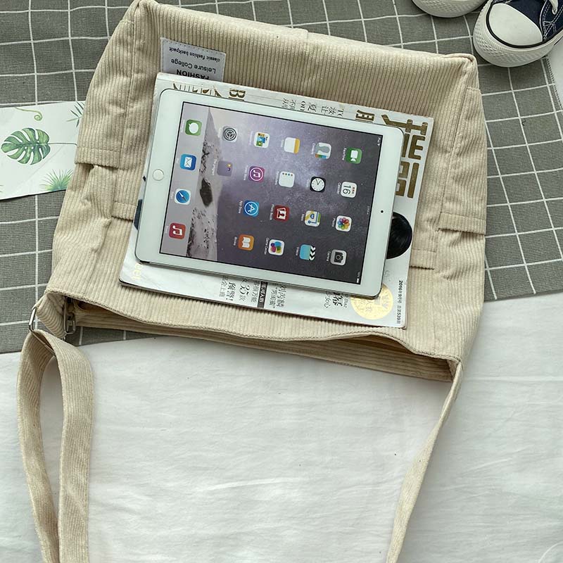 LoungeYard | Cord Crossbody Bag – Stylish & Durable Canvas Shoulder Bag for Everyday Use — product view 4
