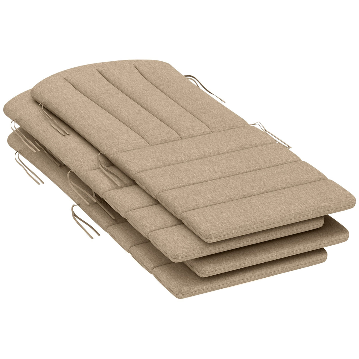 4-Piece Adirondack Chair Cushions, 49" x 20" x 2", Beige — product view 2