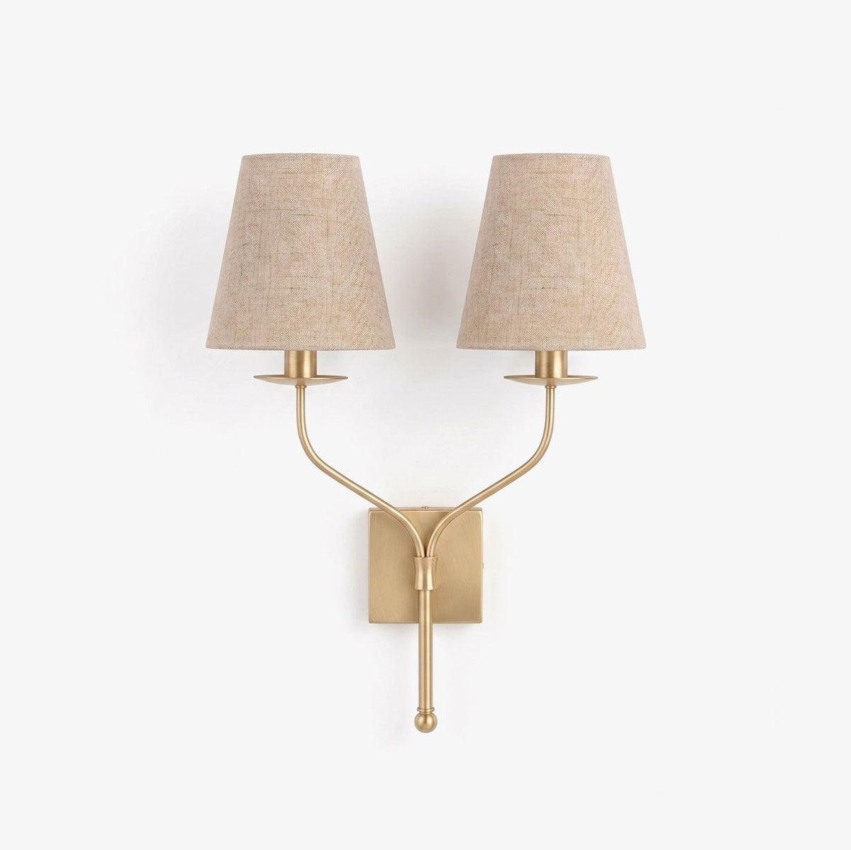 Lysenne Double Arm Fabric Wall Sconce — product view 1