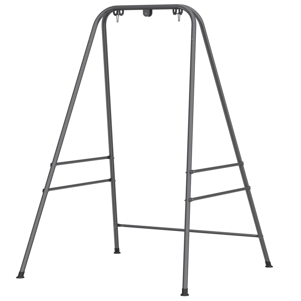 Hammock Chair Stand with Anti-Slip Pads and 2 Carabiners, Gray — product view 2